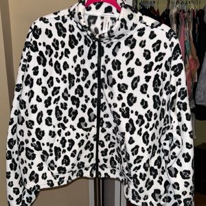 Fabletics light fleece zip front jacket.